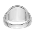 14k White Gold Men's Polished and Grooved (No Enamel) Masonic Ring