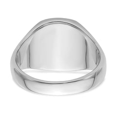 14k White Gold Men's Polished and Grooved (No Enamel) Masonic Ring