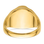 14k Men's Polished and Grooved Masonic Ring Mounting (No Stone Included)