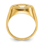 14k .01ct. Diamond and Onyx Mens Claddagh Ring Mounting (No Stone Included)