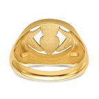 14k .01ct. Diamond and Onyx Mens Claddagh Ring Mounting (No Stone Included)