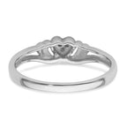 14k White Gold .03ct. Diamond Heart Ring Mounting (No Stone Included)