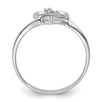 14k White Gold .02ct. Diamond Heart Ring Mounting (No Stone Included)