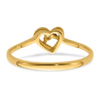 14k .02ct. Diamond Heart Ring Mounting (No Stone Included)