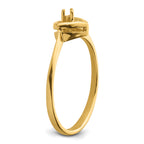 14k .02ct. Diamond Heart Ring Mounting (No Stone Included)