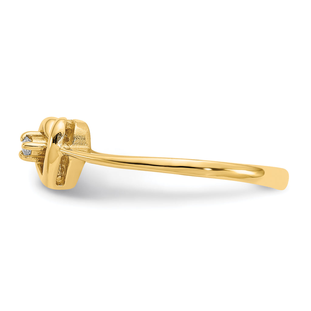 14k AA Diamond heart ring