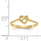 14k AA Diamond heart ring
