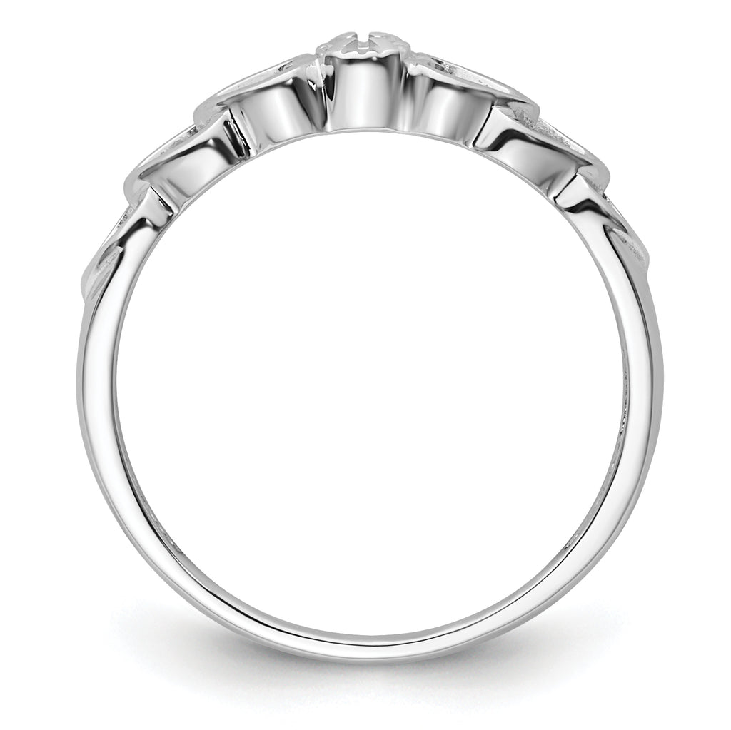 14k White Gold .02ct. Diamond Heart Ring Mounting (No Stone Included)