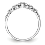 14k White Gold .02ct. Diamond Heart Ring Mounting (No Stone Included)