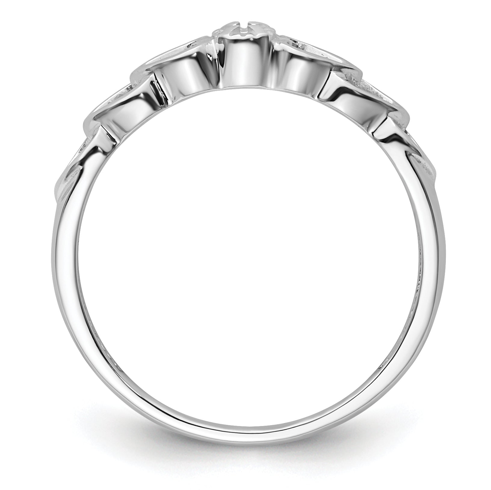 14k White Gold .02ct. Diamond Heart Ring Mounting (No Stone Included)