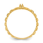 14k .01ct. Diamond Heart Ring Mounting (No Stone Included)