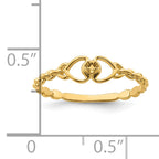 14k .01ct. Diamond Heart Ring Mounting (No Stone Included)