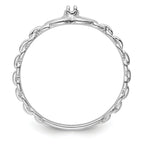 14k White Gold .01ct. Diamond Heart Ring Mounting (No Stone Included)