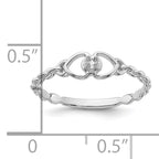 14k White Gold .01ct. Diamond Heart Ring Mounting (No Stone Included)