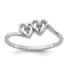 14k White Gold .02ct. Diamond Heart Ring Mounting (No Stone Included)