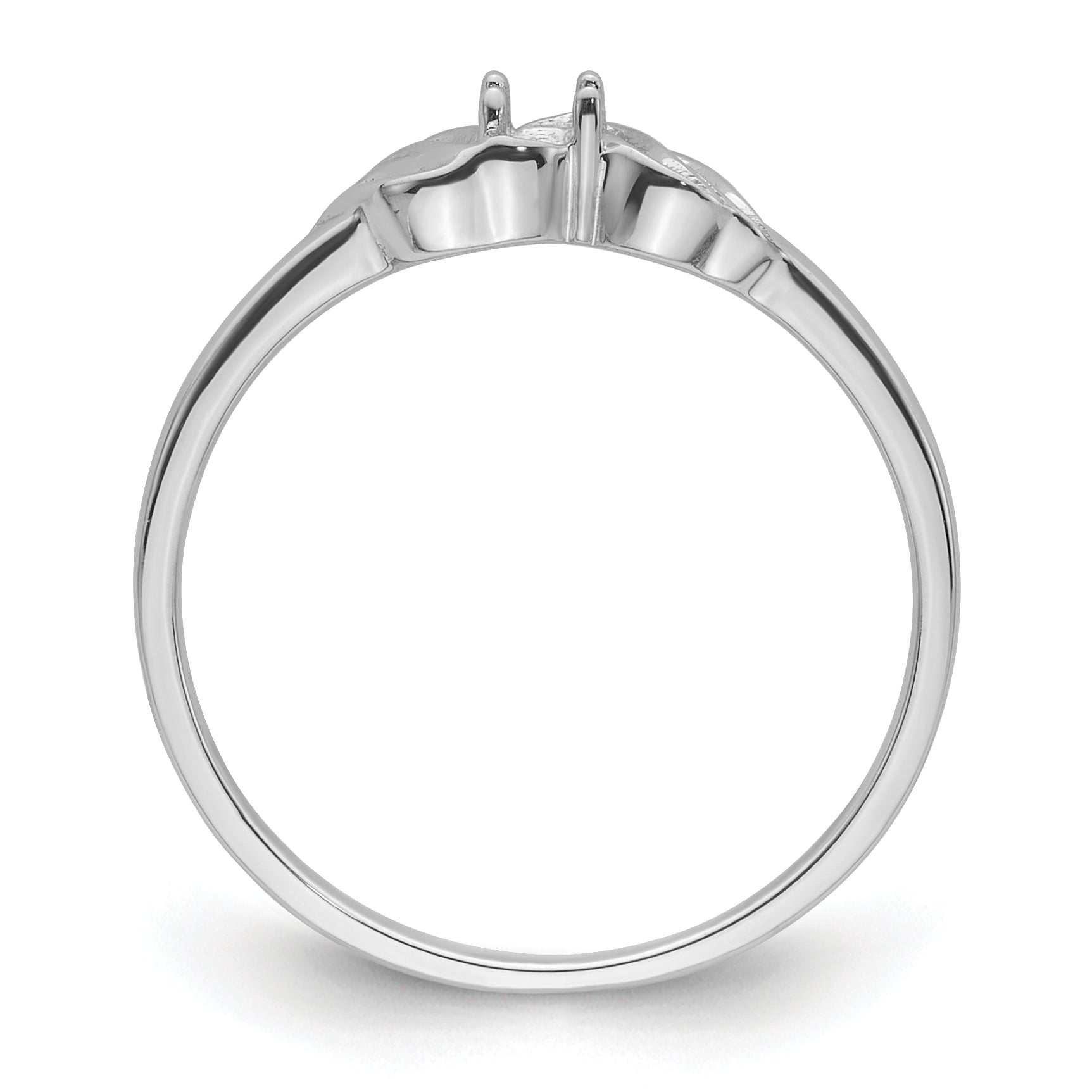 14k White Gold .07ct. Diamond Ring Mounting (No Stone Included) Secondary image