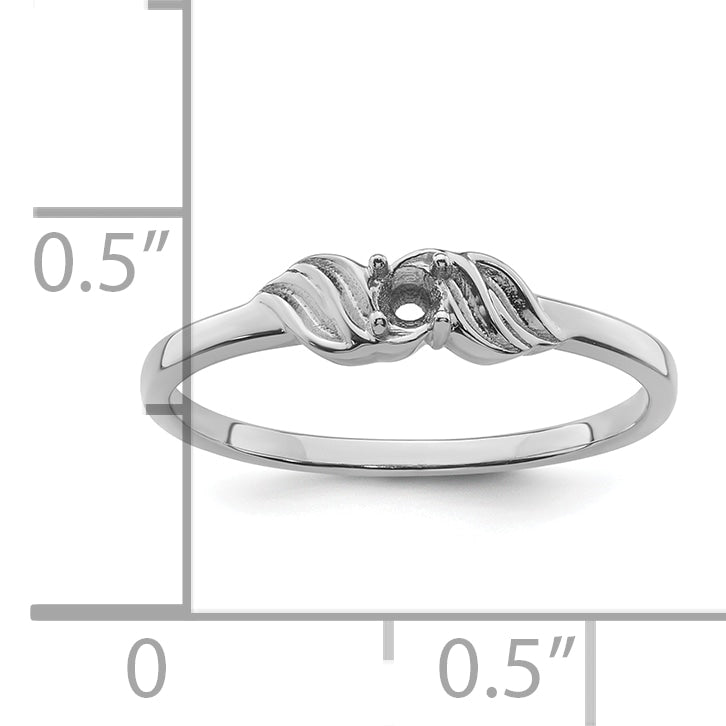 14k White Gold .07ct. Diamond Ring Mounting (No Stone Included)