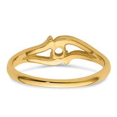 14k .04ct. Diamond Ring Mounting (No Stone Included)