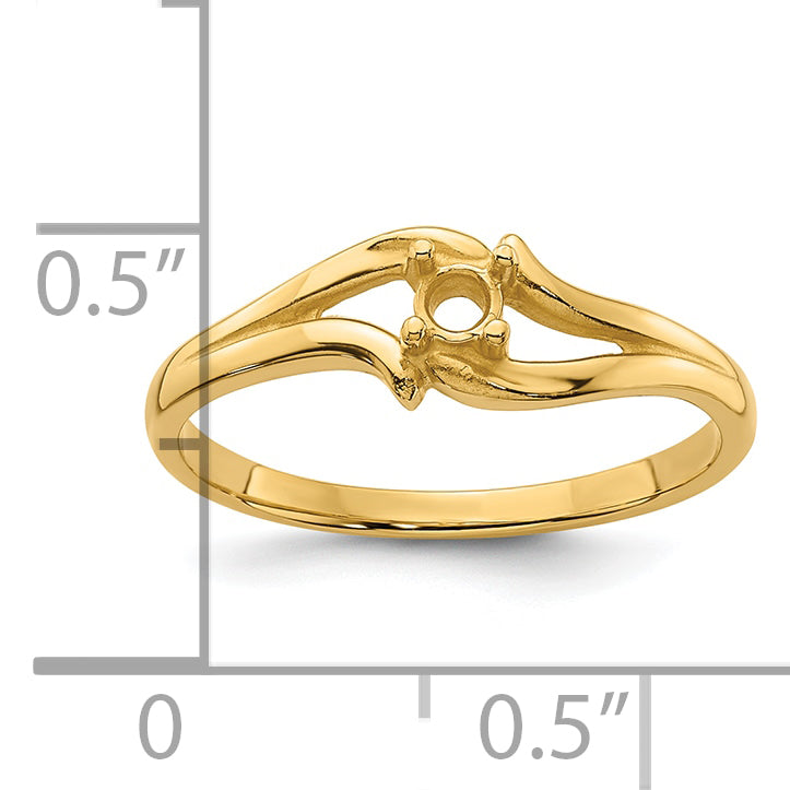 14k .04ct. Diamond Ring Mounting (No Stone Included)