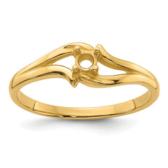 14k .04ct. Diamond Ring Mounting (No Stone Included)