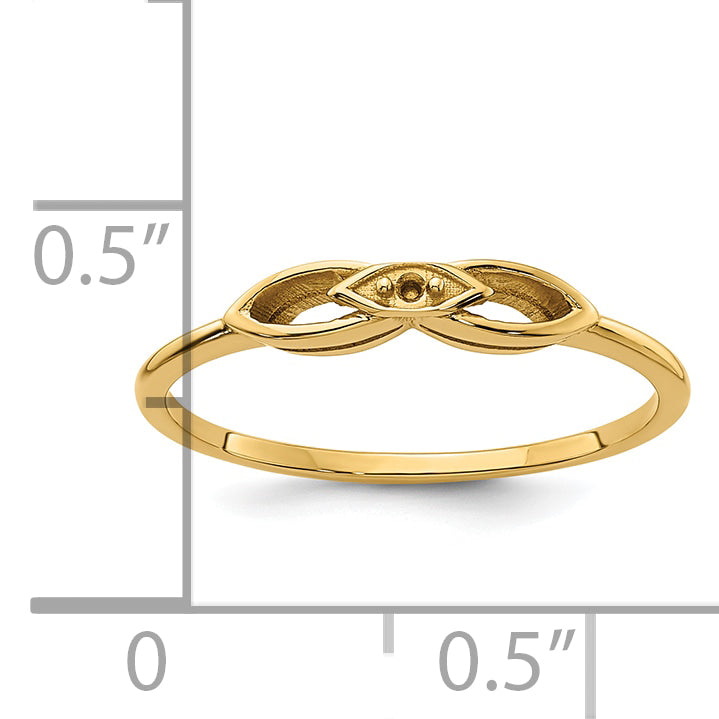 14k .01ct. Diamond Ring Mounting (No Stone Included)