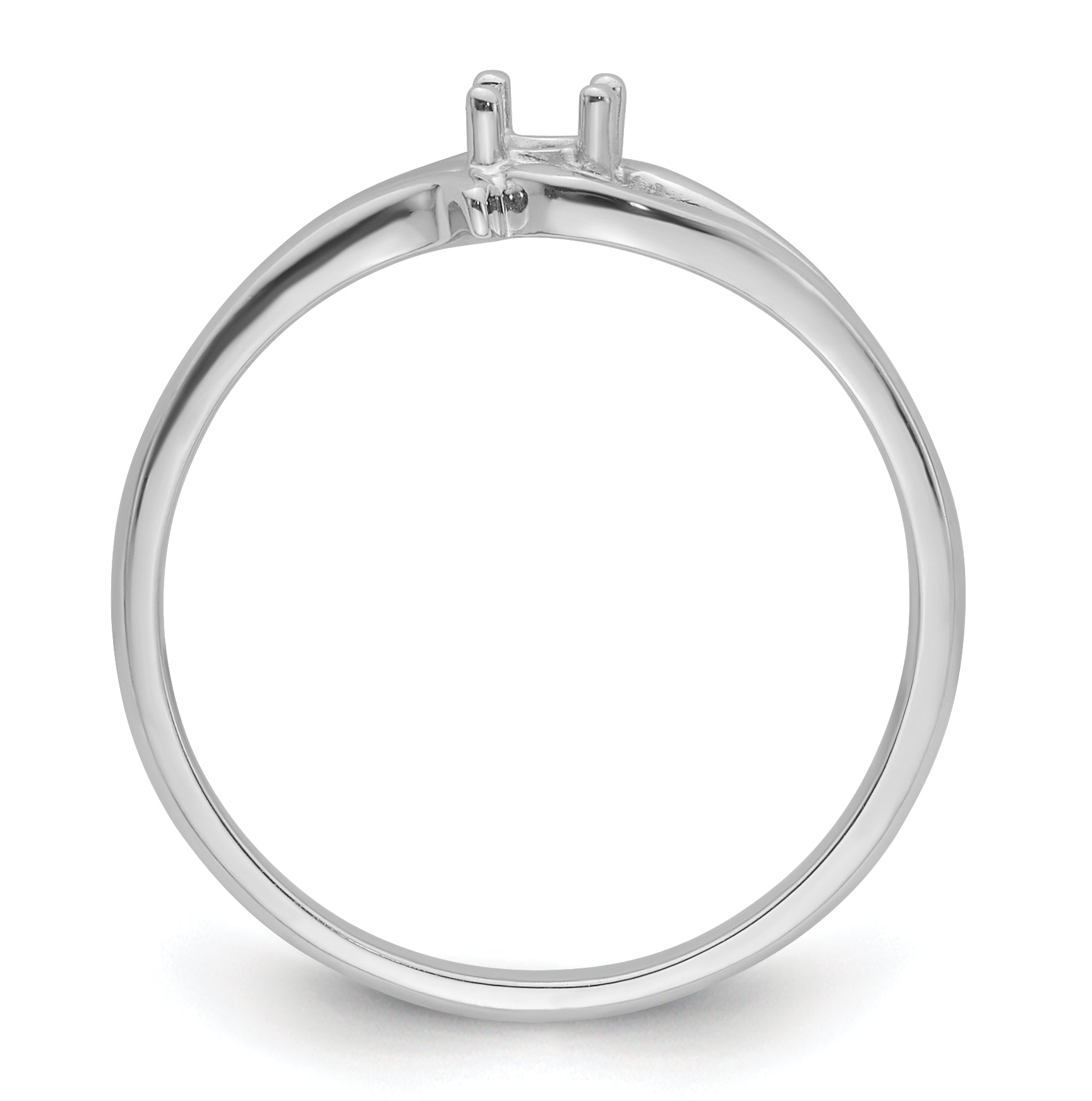 14k White Gold Ring Mounting (No Stone Included)