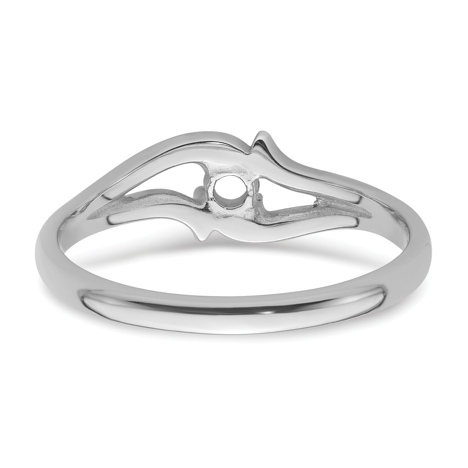 14k White Gold Ring Mounting (No Stone Included)