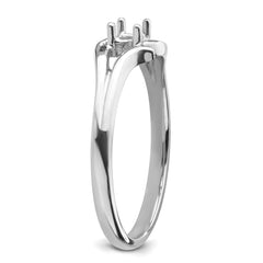 14k White Gold Ring Mounting (No Stone Included)