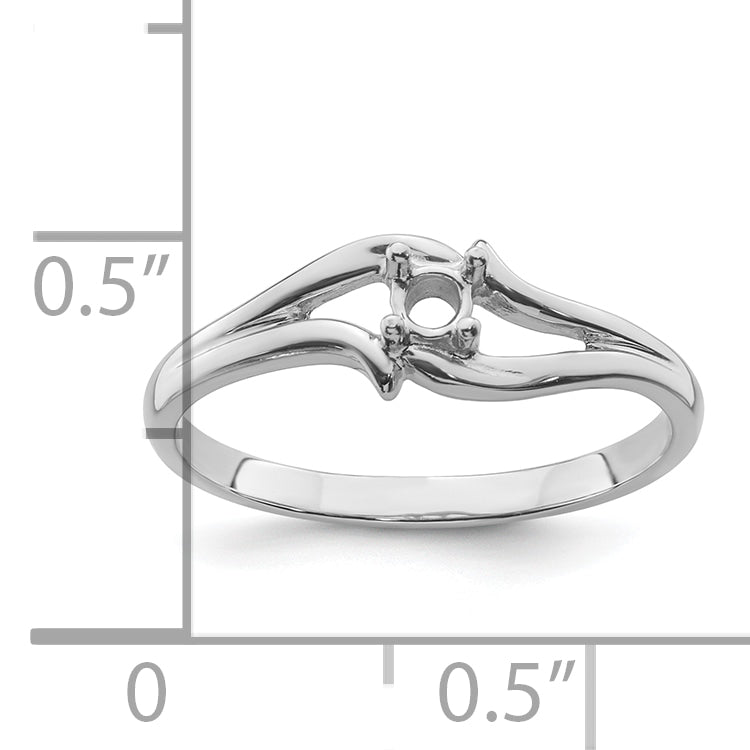 14k White Gold Ring Mounting (No Stone Included)