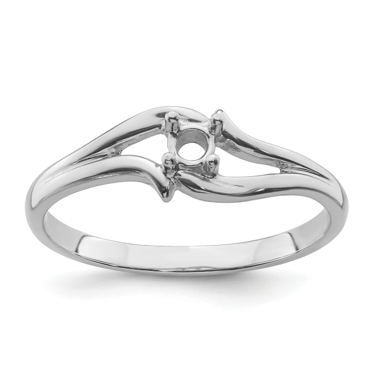 14k White Gold Ring Mounting (No Stone Included)