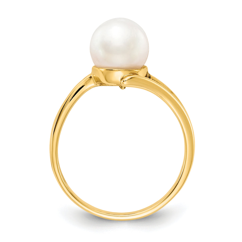 14k 7.5mm FW Cultured Pearl ring