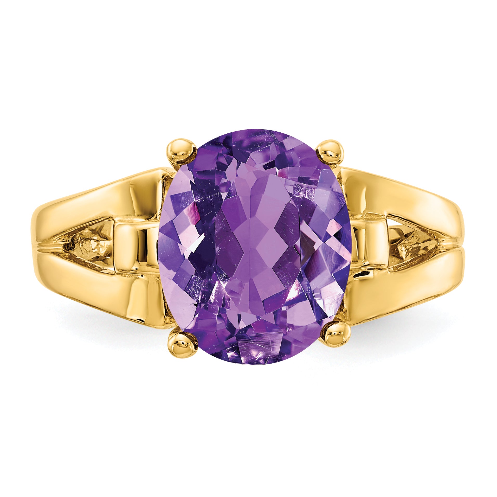 14k 11x9mm Oval Gemstone Ring Mounting (No Stone Included)