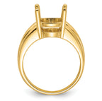 14k 12x10mm Oval Gemstone Ring Mounting (No Stone Included)