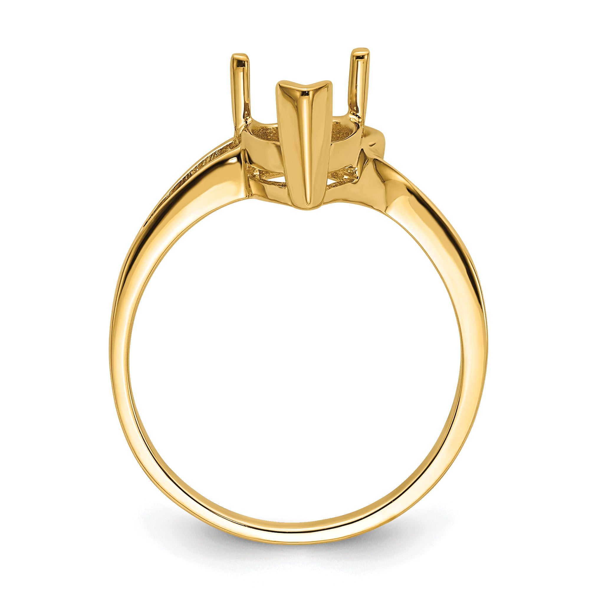 14k 9x6mm Pear Gemstone Ring Mounting (No Stone Included)