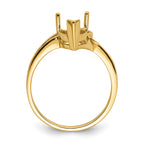 14k 9x6mm Pear Gemstone Ring Mounting (No Stone Included)