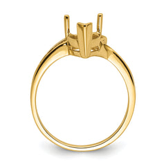 14k 9x6mm Pear Gemstone Ring Mounting (No Stone Included)