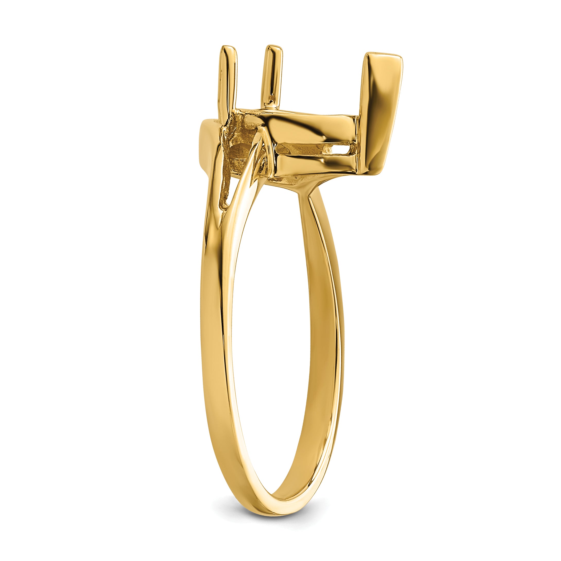 14k 9x6mm Pear Gemstone Ring Mounting (No Stone Included)