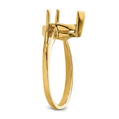 14k 9x6mm Pear Gemstone Ring Mounting (No Stone Included)