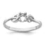 14k White Gold Gemstone Ring Mounting (No Stone Included)
