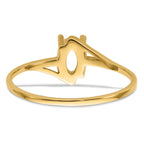14k 6x4mm Oval Gemstone Ring Mounting (No Stone Included)