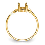 14k 7x5mm Oval Gemstone Ring Mounting (No Stone Included)