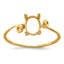 14k 7x5mm Oval Gemstone Ring Mounting (No Stone Included)
