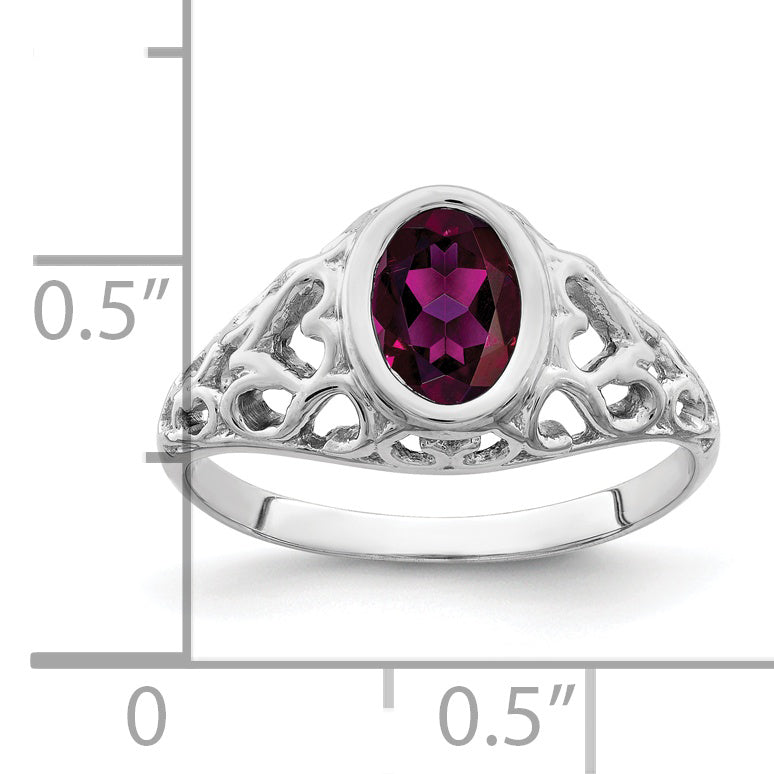 14k White Gold 7x5mm Oval Gemstone Ring Mounting (No Stone Included) Secondary image
