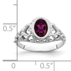 14k White Gold 7x5mm Oval Gemstone Ring Mounting (No Stone Included)