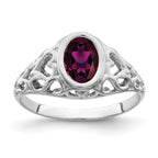 14k White Gold 7x5mm Oval Gemstone Ring Mounting (No Stone Included)