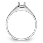 14k White Gold Gemstone Ring Mounting (No Stone Included)