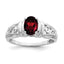 14k White Gold 7x5mm Oval Gemstone Ring Mounting (No Stone Included)