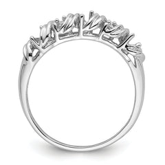 14k White Gold Diamond & Gemstone Ring Mounting (No Stone Included)