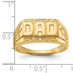 14k AAA Diamond men's ring