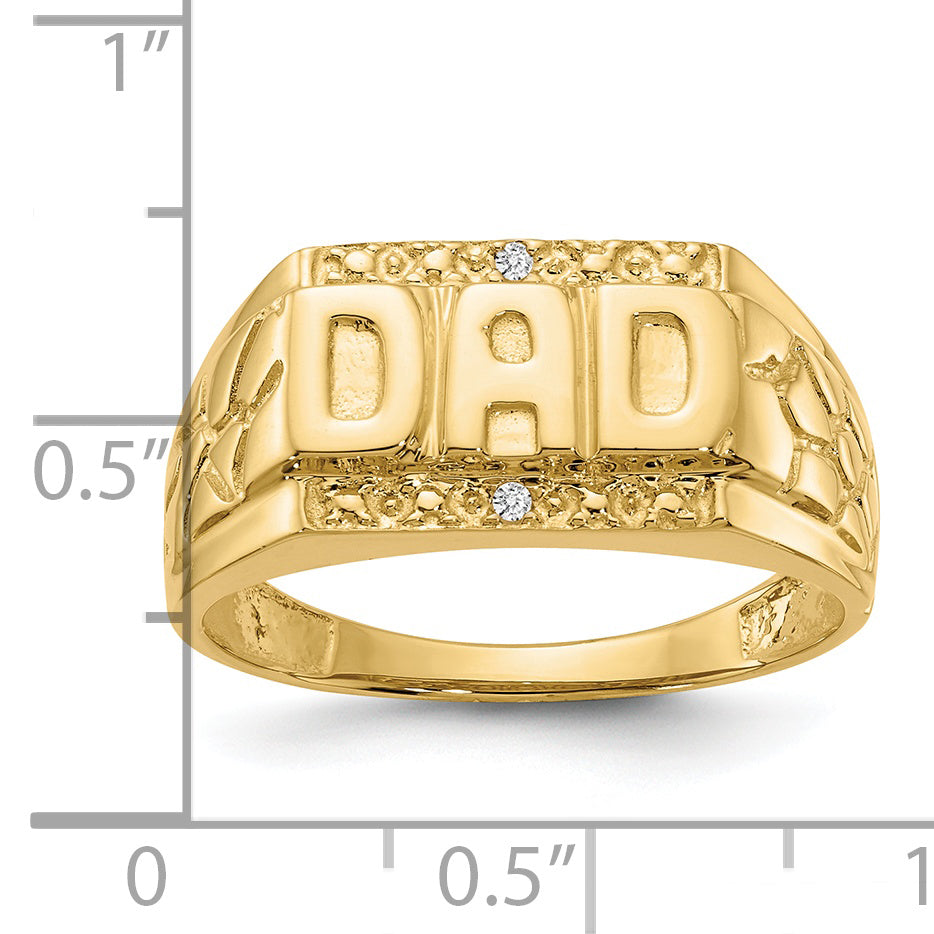 14k AAA Diamond men's ring